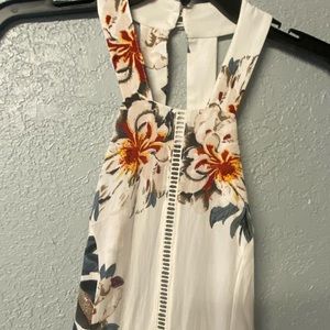 Floral open back dress